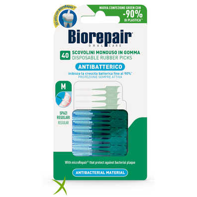 Biorepair Oral Care Antibatterico 40 Scovolini Monouso Spazi Regolari