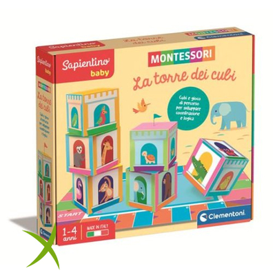 Clementoni Montessori Baby la Torre dei Cubi